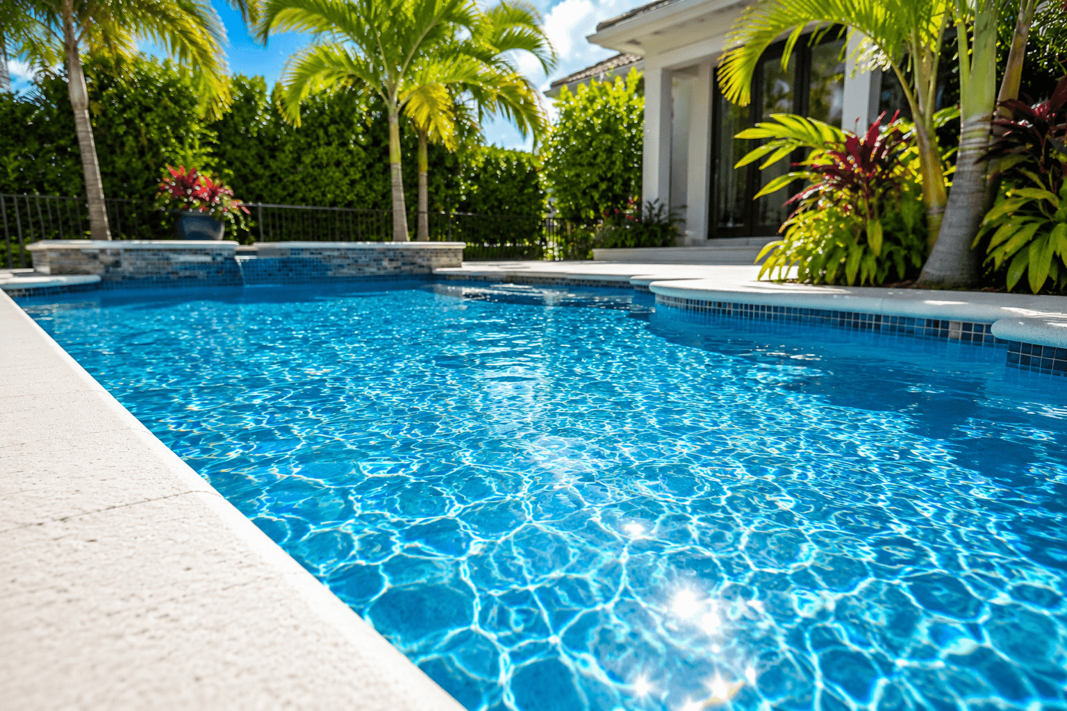 Crystal clear pool water South Florida